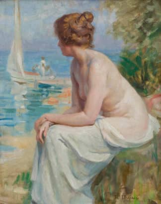 Dufaux Auguste Frédéric - Baigneuse au bord du lac