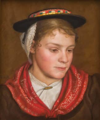 De Ribaupierre François - Walliser Trachtenmädchen