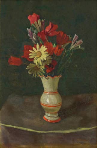 Vallotton Félix - Bouquet printaniers dans un vase