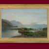Veillon Louis Auguste - Vue sur le lac des Quatre-Cantons avec Pilatus et Stanserhorn - Encadré