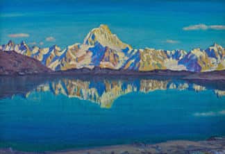 Fink Waldemar - Au Spalisee dans le Lötchental avec la chaîne Bietschorn