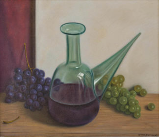 Barraud Aimé Victor - Nature morte vase raisins