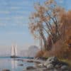 Veillon Louis Auguste - Au bord du lac Léman