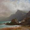 Castan Gustave Eugène - Meerlandschaft mit zwei Fischern
