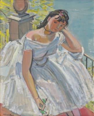 Barraud Maurice - Ballerine à la terrasse, Ascona (au-dessus du lac Majeur)