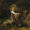 Girardet Karl - Paysanne avec un panier