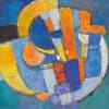 Liner Carl Walter - Grosse Komposition blau - Orange