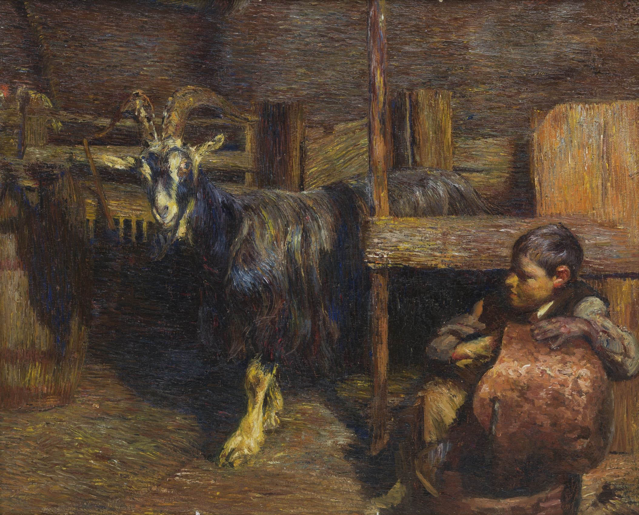 Giacometti Giovanni - Dans l'enclos des chèvres