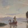 Bocion François Louis David - Le Léman, avec 3 pêcheurs