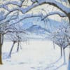 Plinio Colombi - Paysage hivernal avec maison