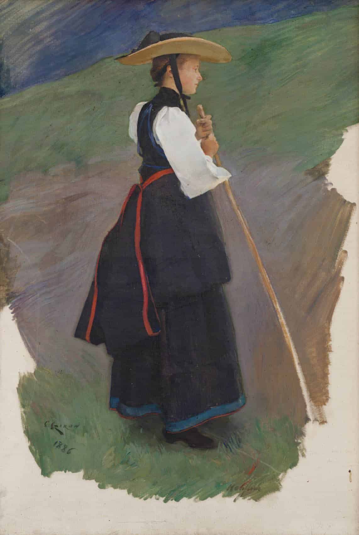 Bernerin en costume traditionnel près de Hohfluh - Galantica Collection