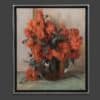 Barraud Aurèle René - Les dahlias rouges - Encadré