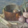 Barraud Aurèle René - Stillleben mit Zwiebeln und Kupfertopf