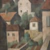 Robert Paul-Théophile - Perspektivischer Blick auf die Dorfkirche