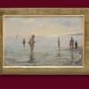 Pellegrini Carlo - Fischer am Strand - Gerahmt