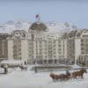 Pellegrini Carlo - Traîneaux tirés par des chevaux devant le Grand Hôtel St-Moritz