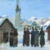 Von Soldenhoff Alexander Leo - Kirchgängerinnen vor der Kirche in Linthal