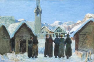 Von Soldenhoff Alexander Leo - Kirchgängerinnen vor der Kirche in Linthal