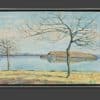 Geiger Ernest Samuel - Lac de Bienne, avec l'Ile de St-Pierre - Encadré
