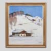 Plinio Colombi - Chalet in den verschneiten Bergen - Gerahmt