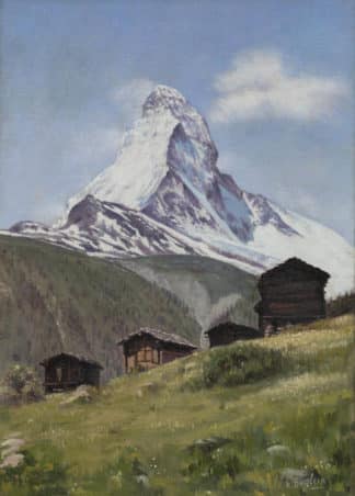 Duplain Albert - Raccards Valaisans avec vue sur le Mont Cervin