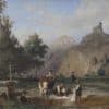Girardet Karl - Ansicht von Sitten mit Valère