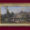 Girardet Karl - Ansicht von Sitten mit Valère - Gerahmt