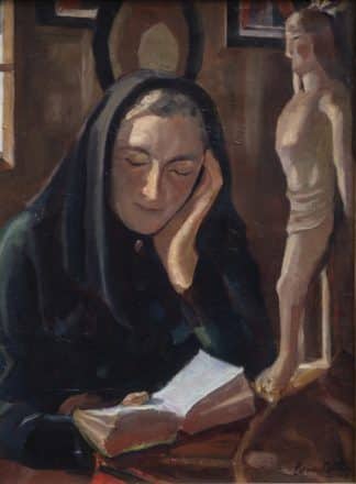 Bille Edmond - Chandolin, lecture près de Saint-Sébastien