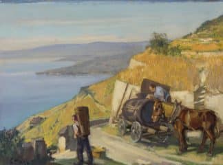 Hodel Ernst - Les vendanges, sur le Chemin du Dézaley