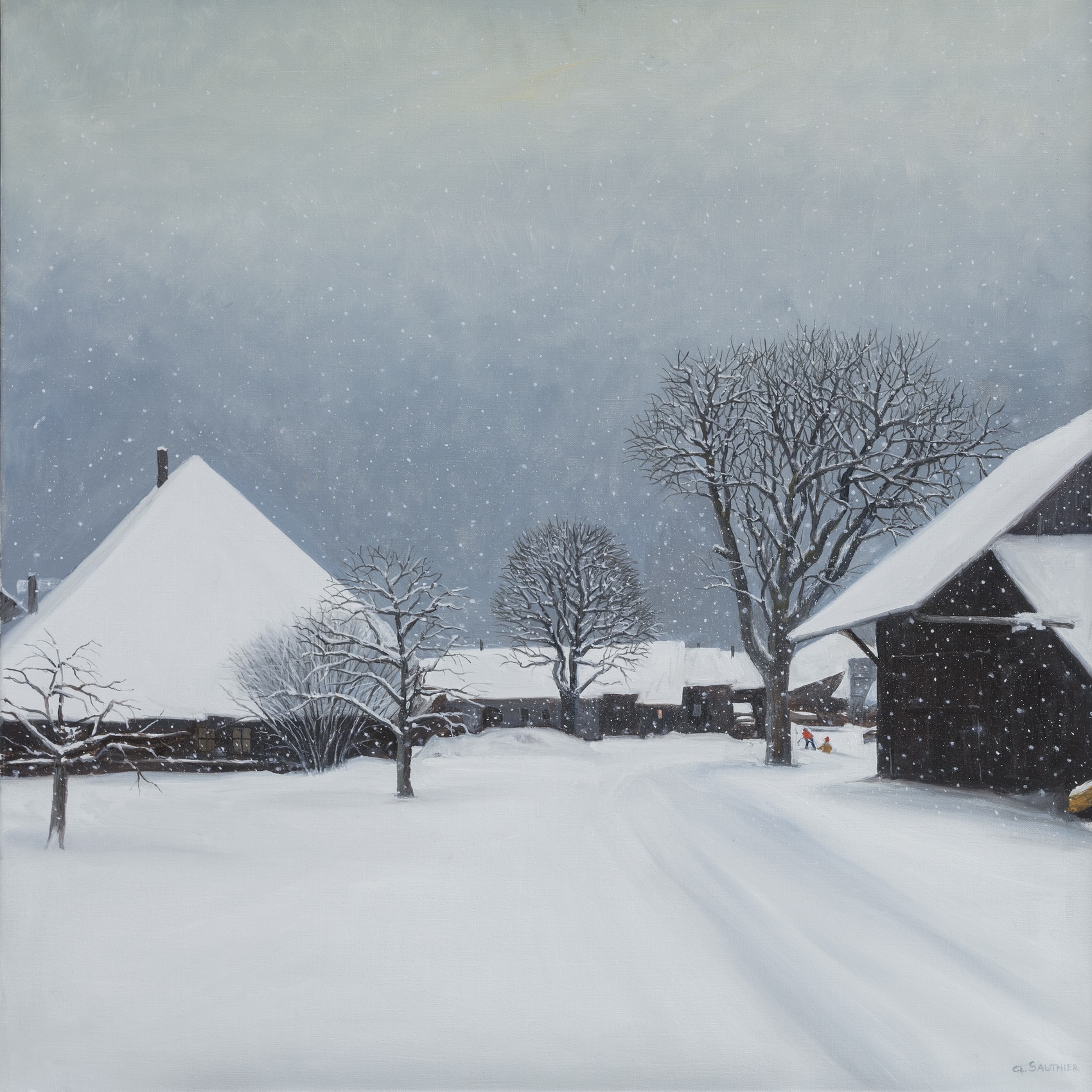 Sauthier Claude - Paysage sous la neige