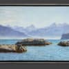 Plinio Colombi - Lac de Thoune, avec l’Eiger et le Mönch - Encadré
