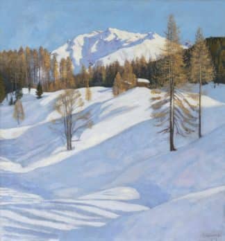 Plinio Colombi - Paysage en hiver, région Lac d’Oeschinen