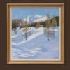 Plinio Colombi - Paysage en hiver, région Lac d’Oeschinen - Encadré