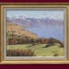 Duplain Albert - Vue de Grandvaux sur le lac Léman et Saint-Saphorin - Encadré